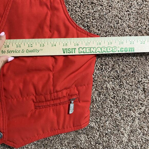 Vintage North Face Vest Womens 12 Quilted Insulated Snap Front Outdoor USA 80s - Picture 8 of 10